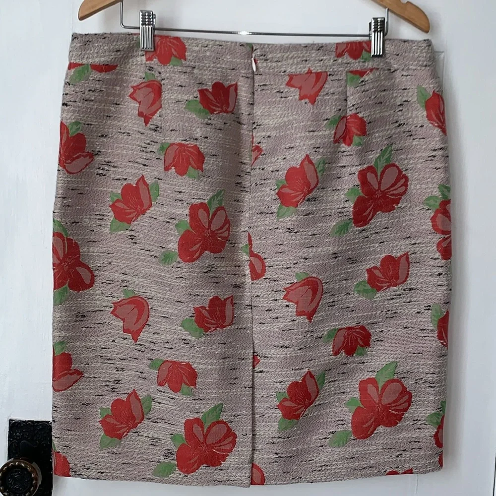 J. CREW BROCADE FLORAL MINI SKIRT